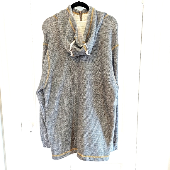 Carbon2Cobalt Quarter Zip Hooded Knit Sweater Men's Size XL - Picture 4 of 7